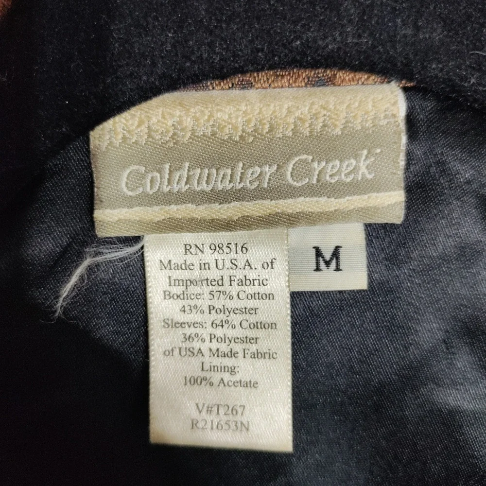 Coldwater Creek Vintage Tapestry Paisley Cropped Jacket Blazer‎ Womens Medium